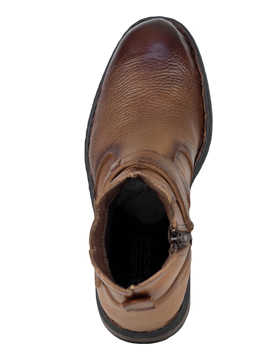 Bota/botín sin familia de piel para hombre 4