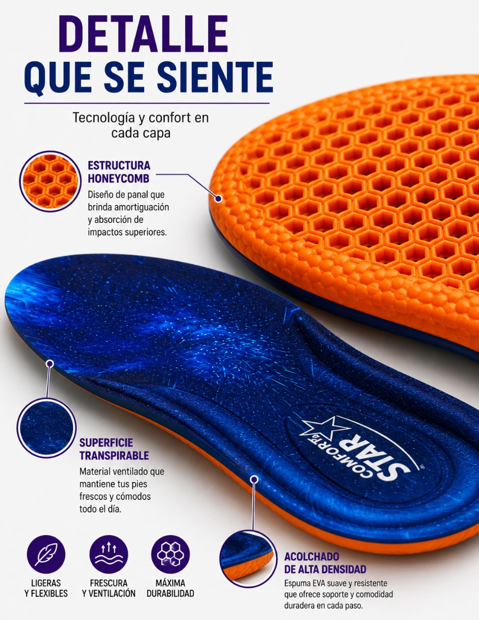 Plantilla deportiva confort star 7
