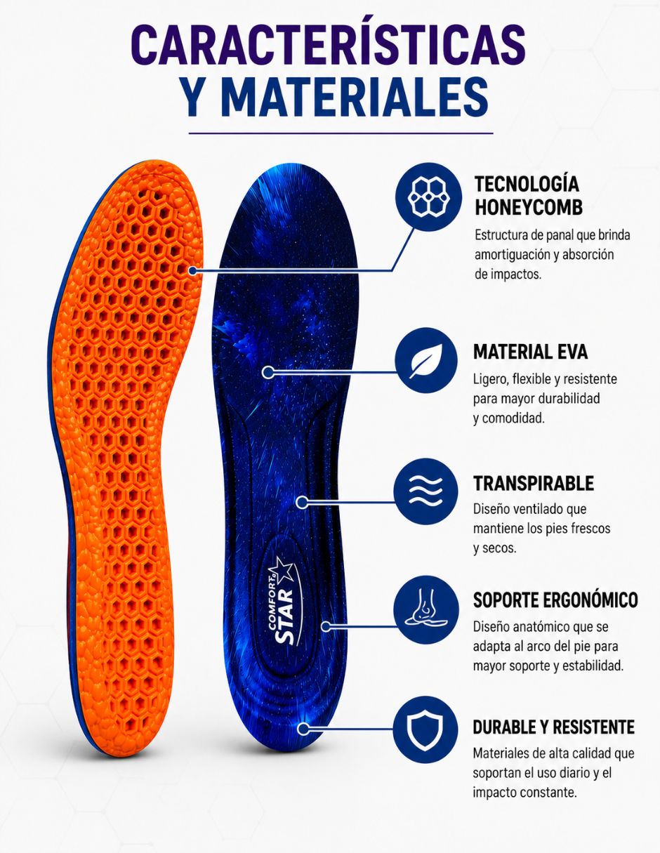 Plantilla deportiva confort star 6