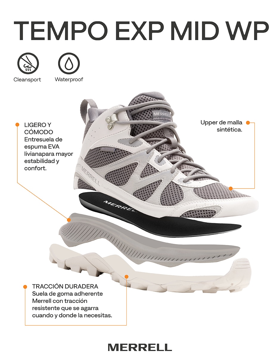 Tenis Tempo Exp Mid Wp para hombre 4