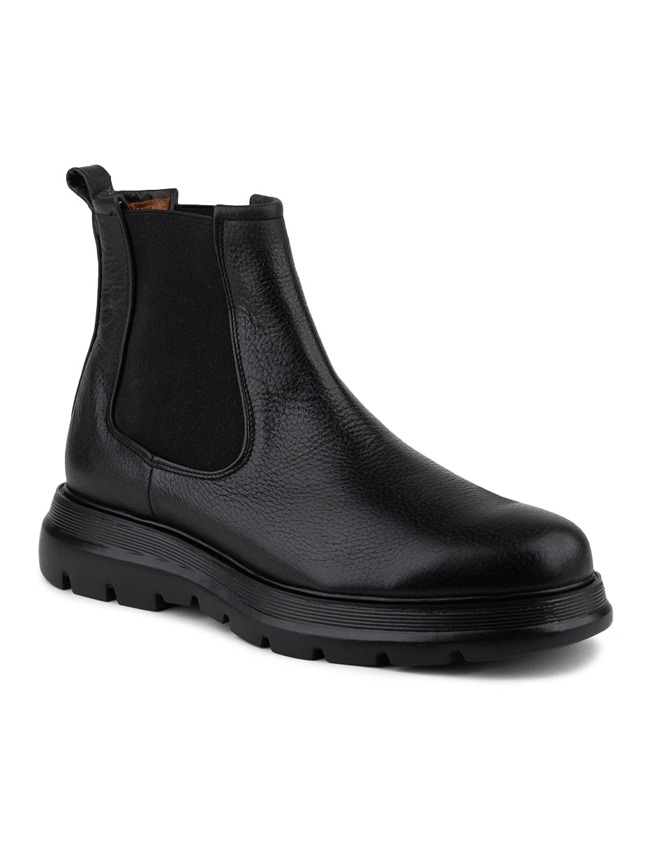 Bota logan black de piel para hombre