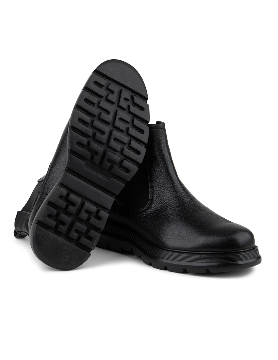 Bota logan black de piel para hombre 3