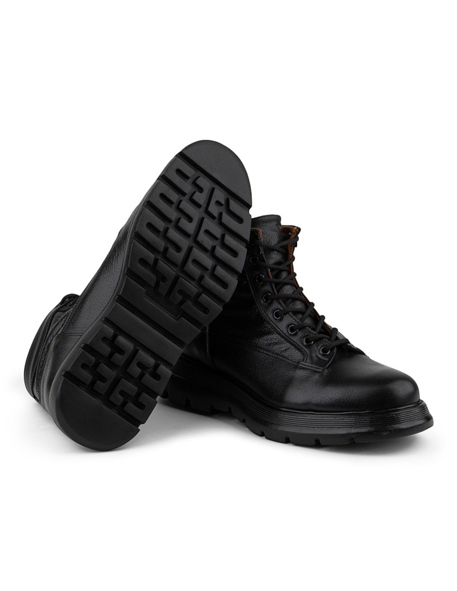 Bota boston black de piel para hombre 2