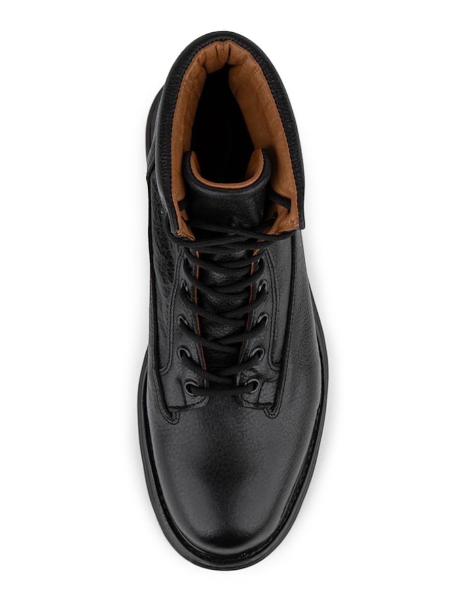 Bota boston black de piel para hombre 3