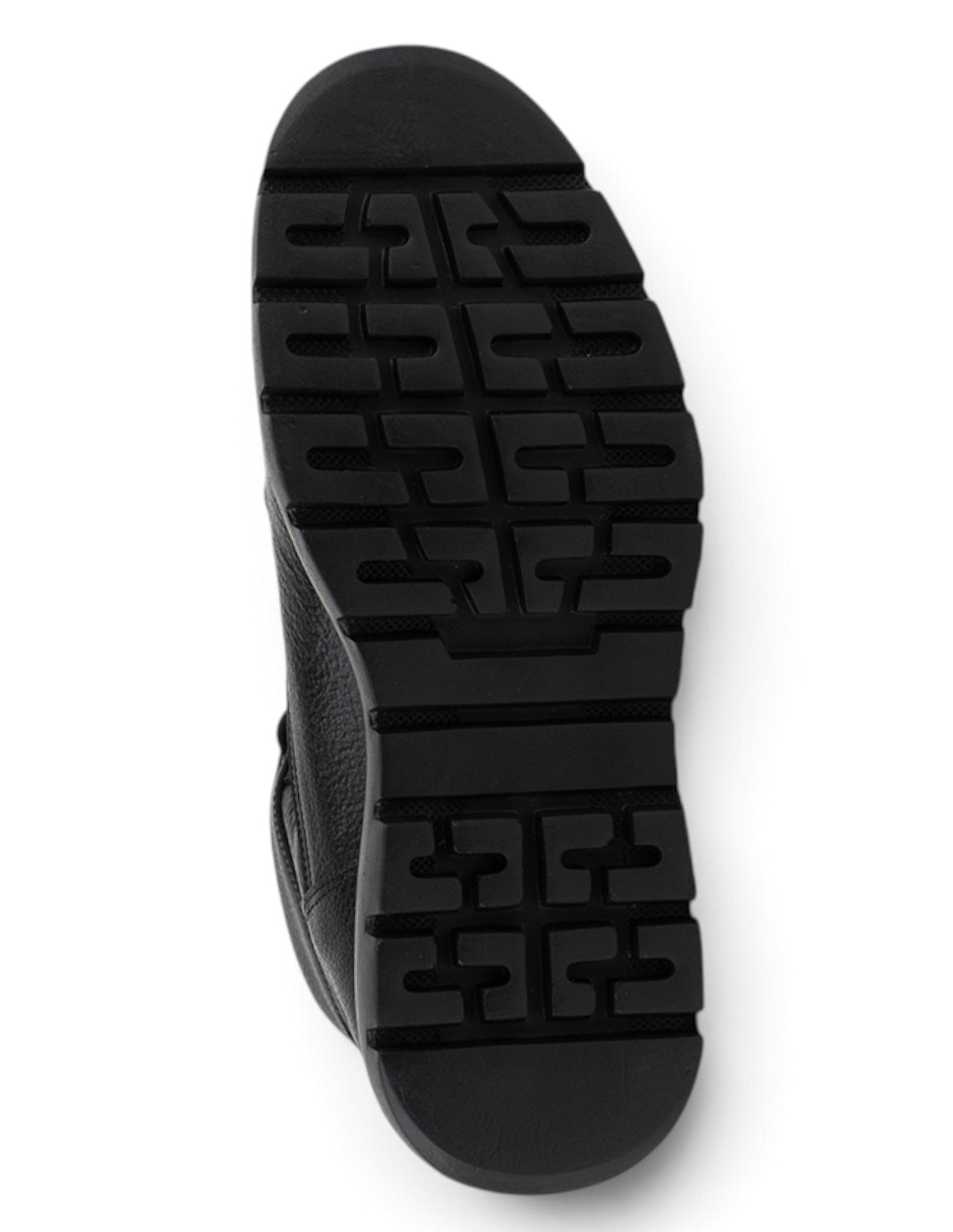 Bota boston black de piel para hombre 4
