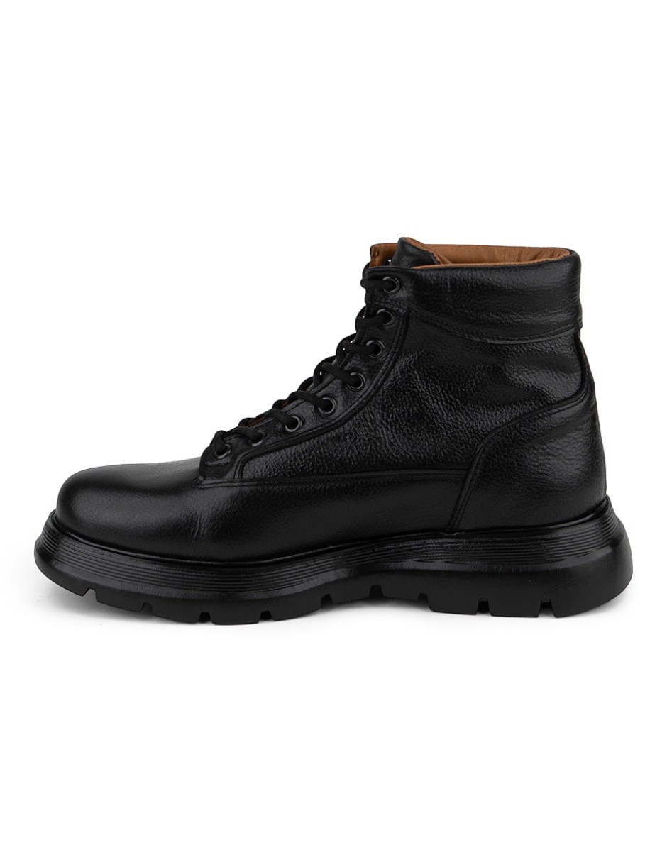 Bota boston black de piel para hombre 5
