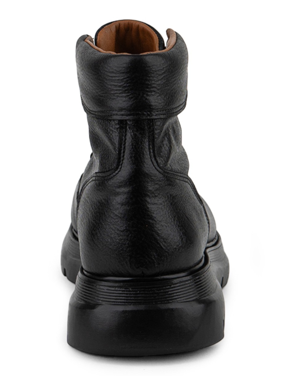 Bota boston black de piel para hombre 6