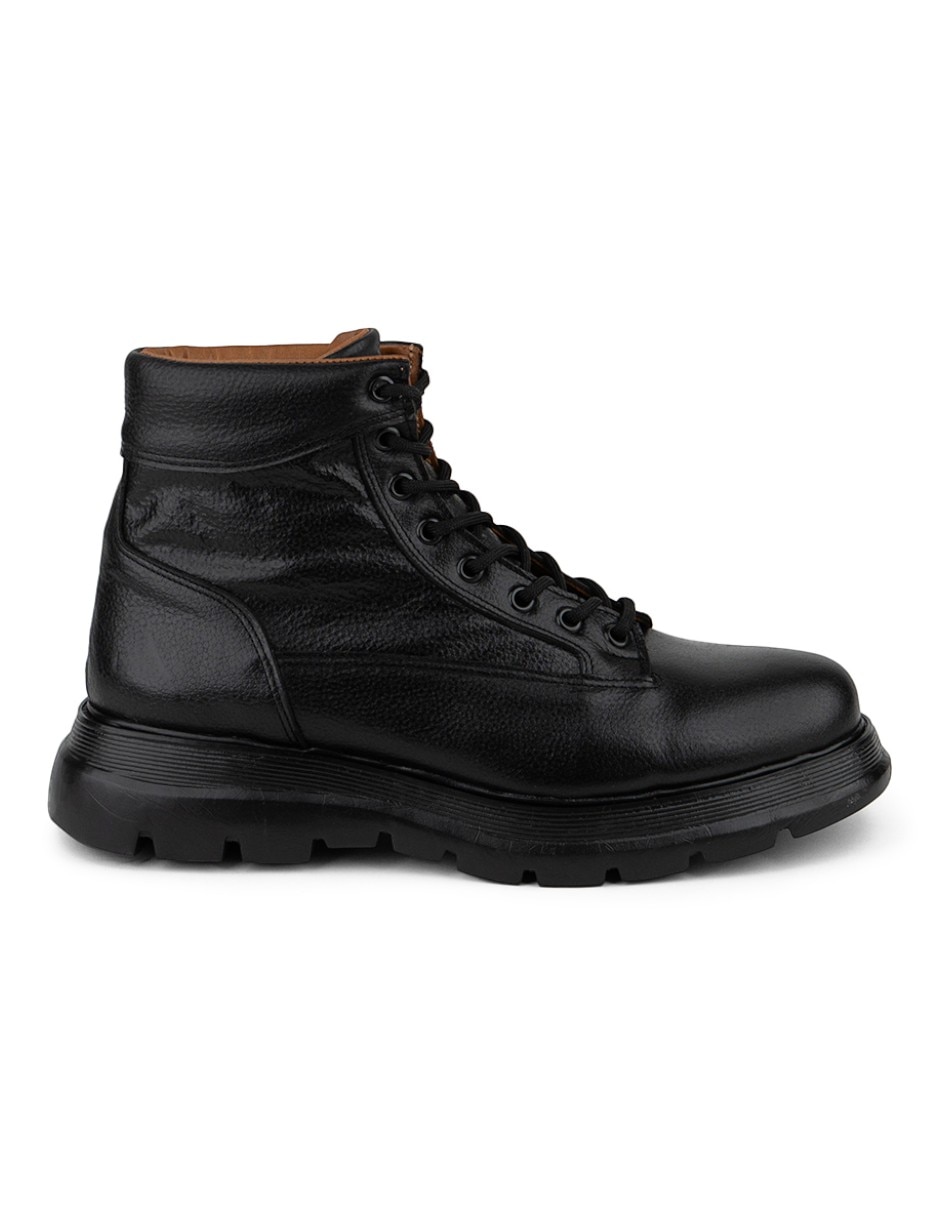 Bota boston black de piel para hombre 7