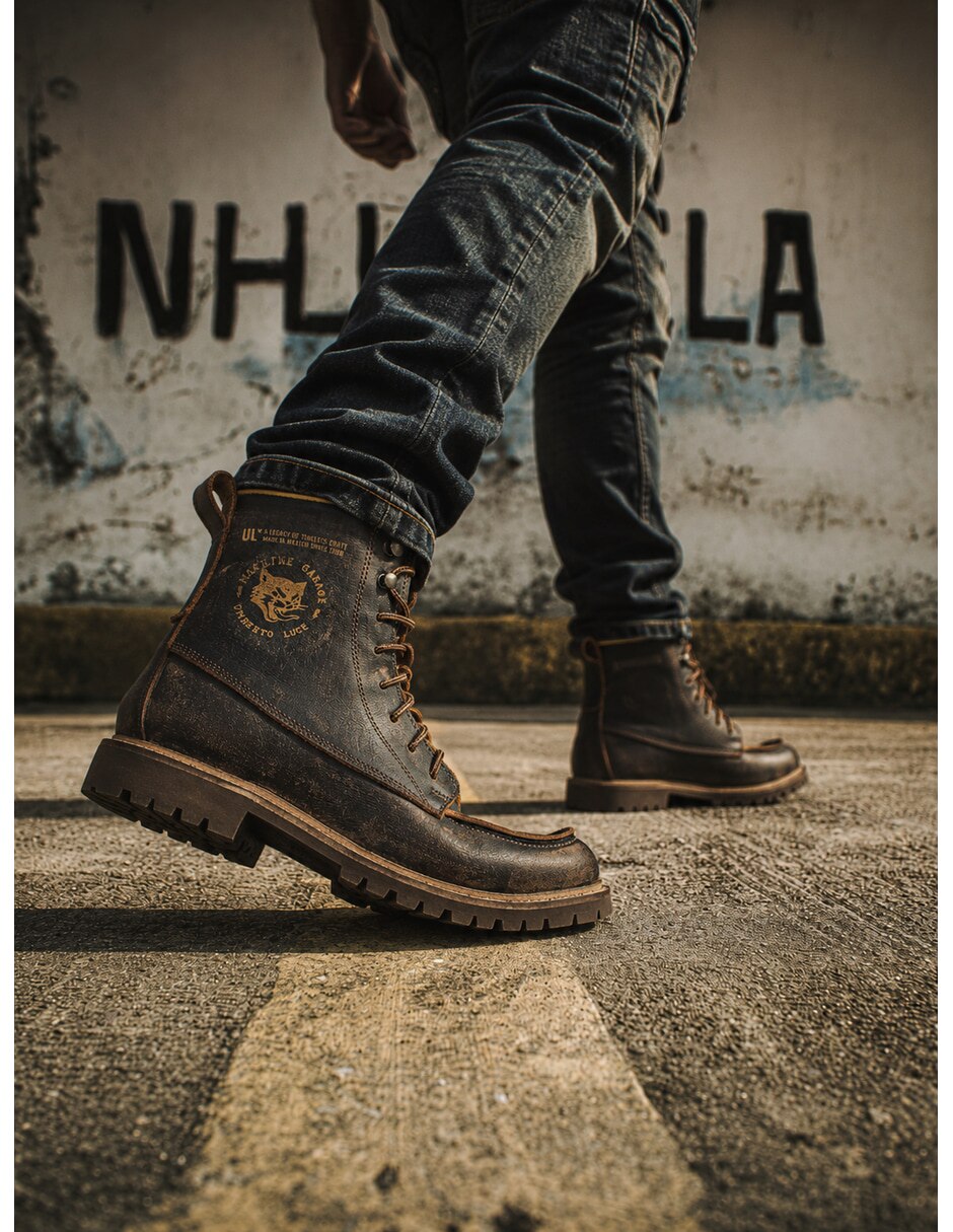 Bota mg botas de piel para hombre 5