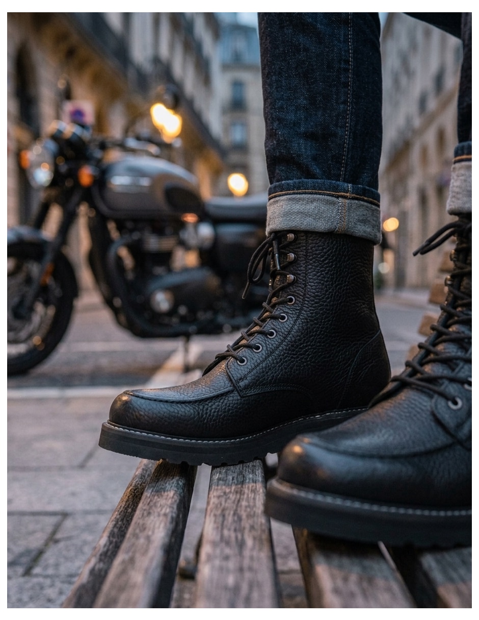 Bota/Botín Motociclistas Heritage de Cuero para hombre