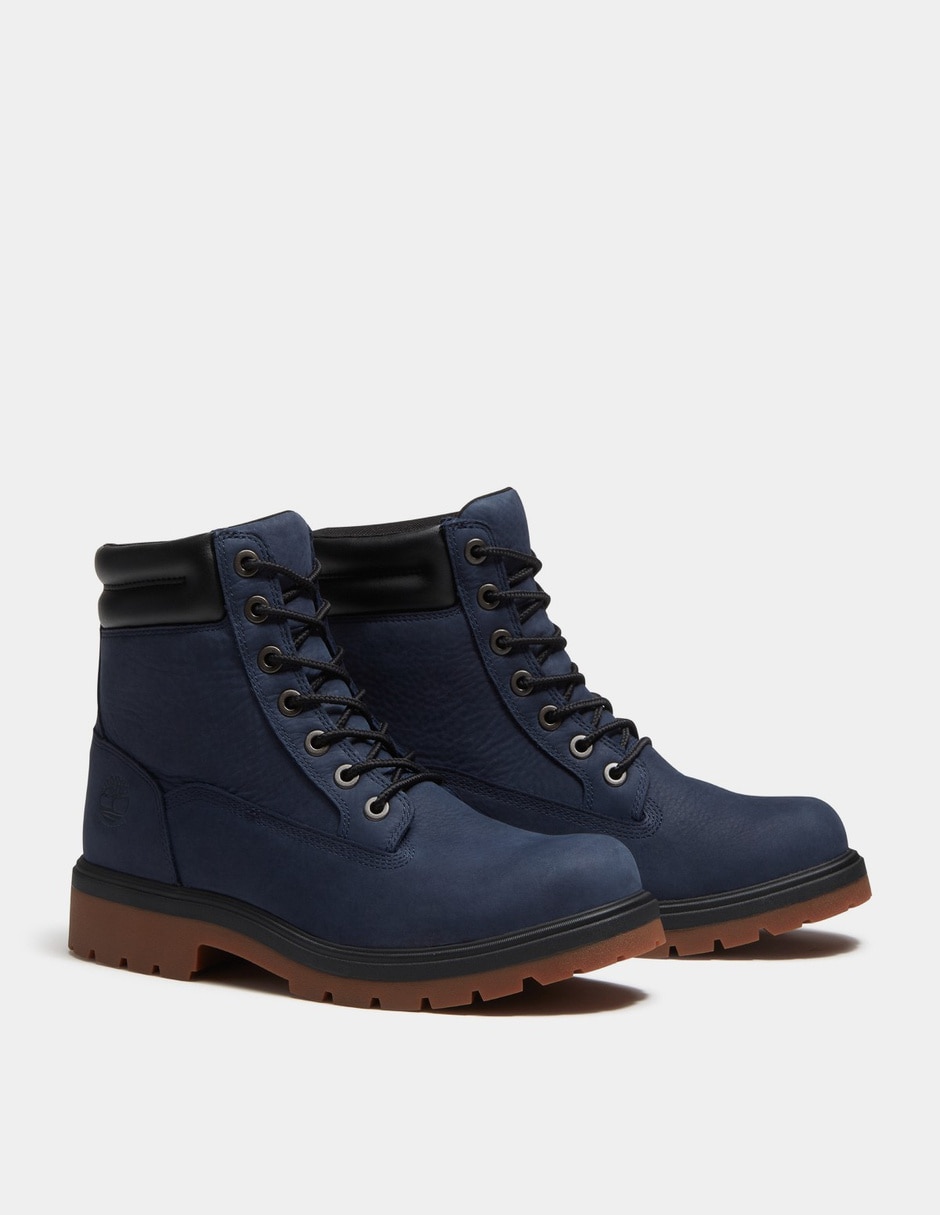 Bota auburn de piel para hombre